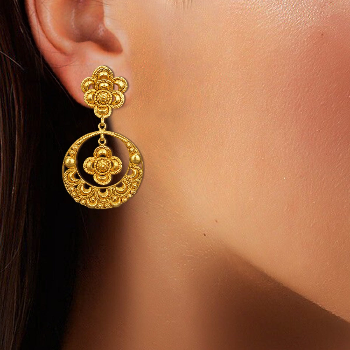Moonlit Gold Chandbali