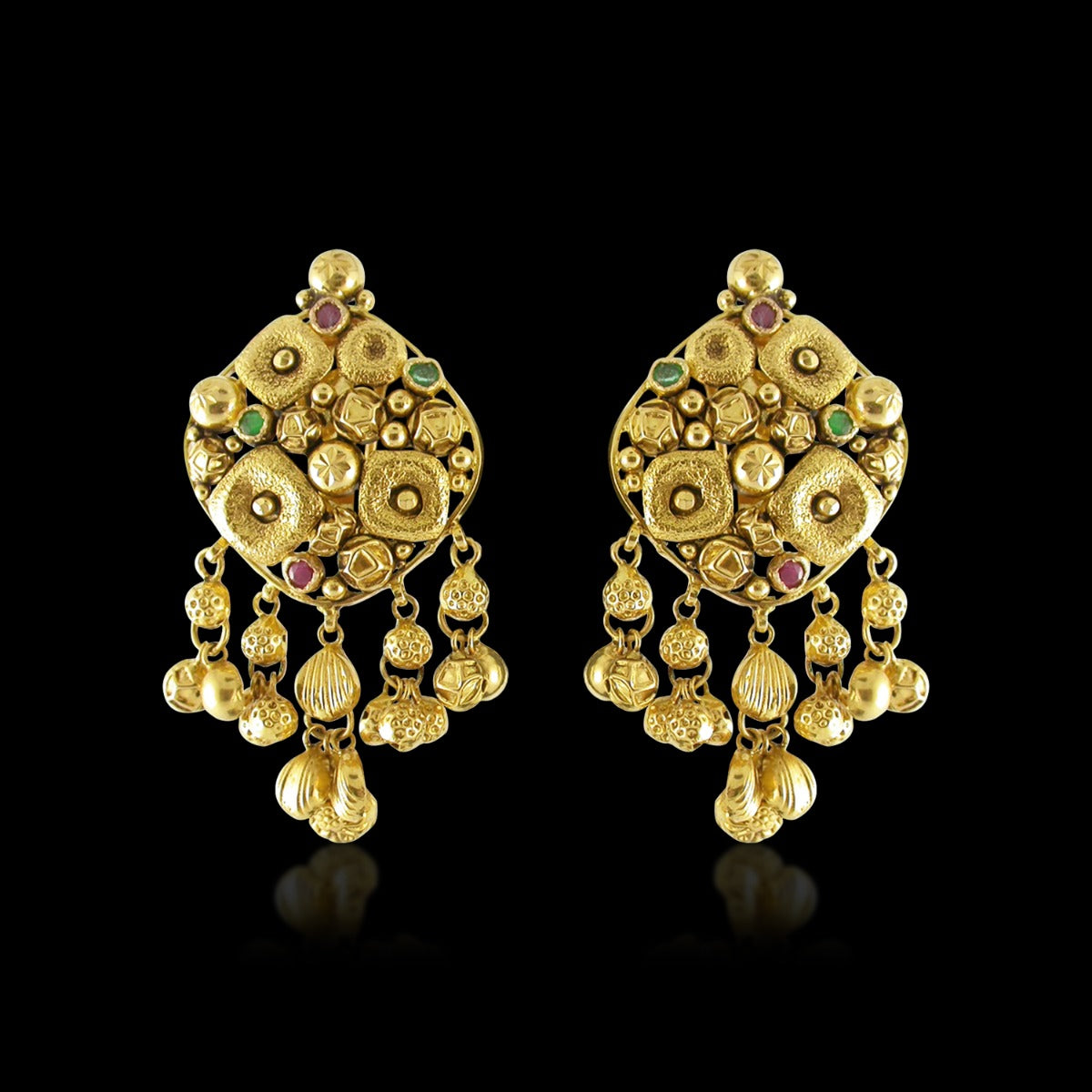 Tritone Gold Earrings