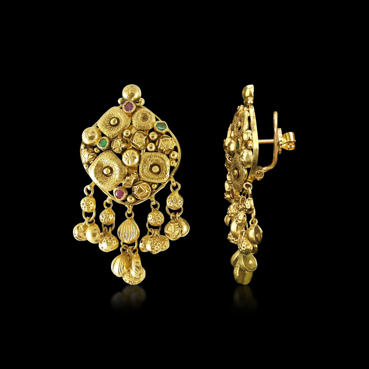 Tritone Gold Earrings