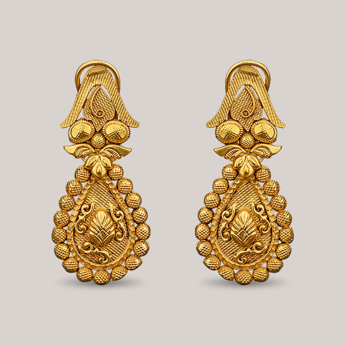 Temple Top Gold Earrings