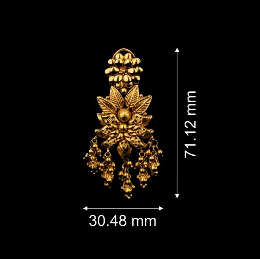 Temple Lotus Gold Earrings