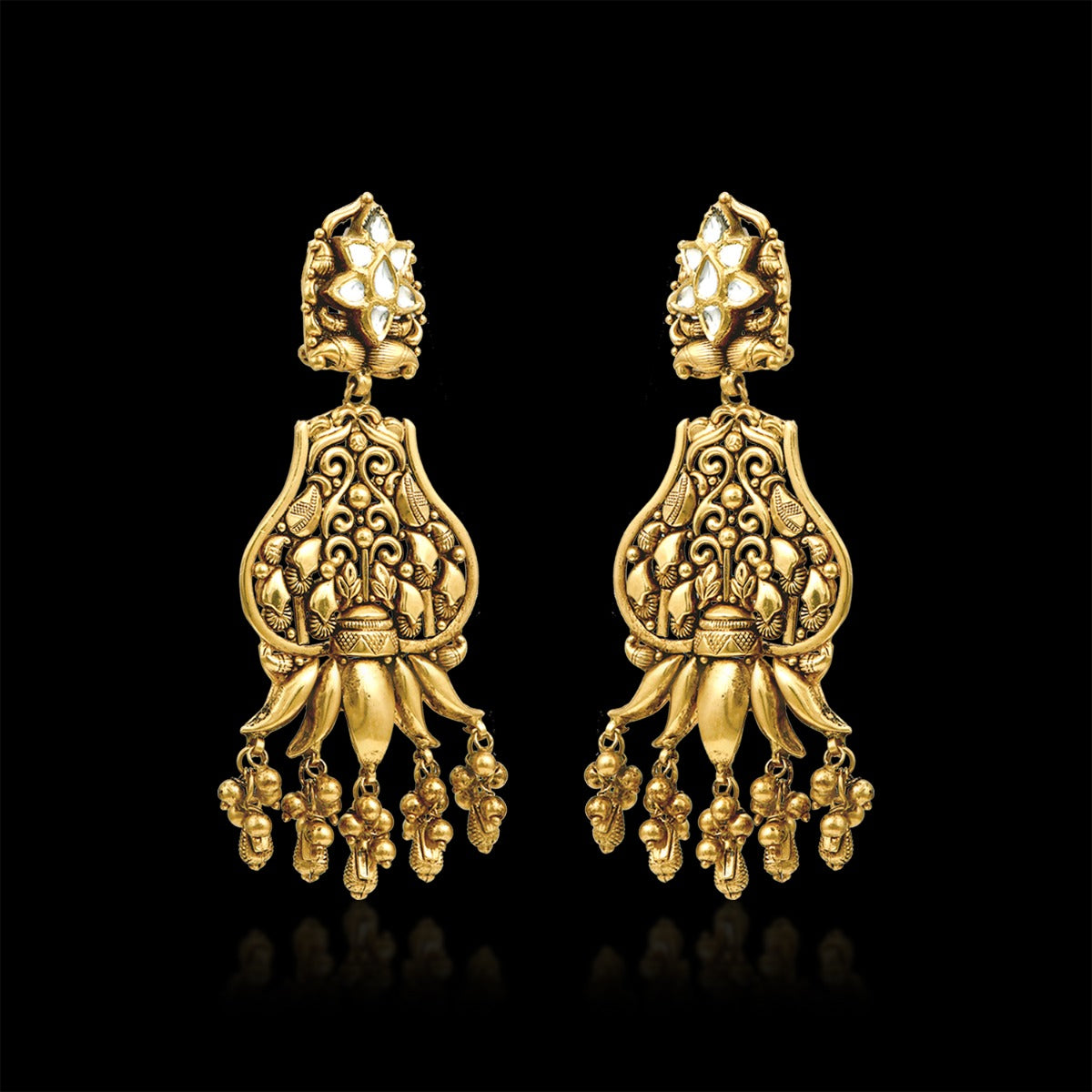 Glory Mesh Gold Earrings