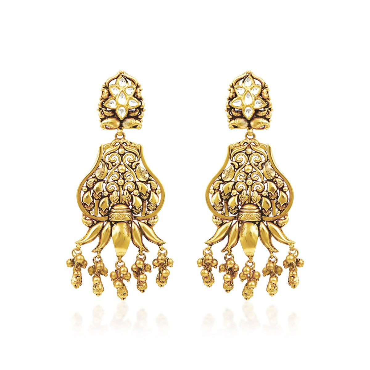 Glory Mesh Gold Earrings