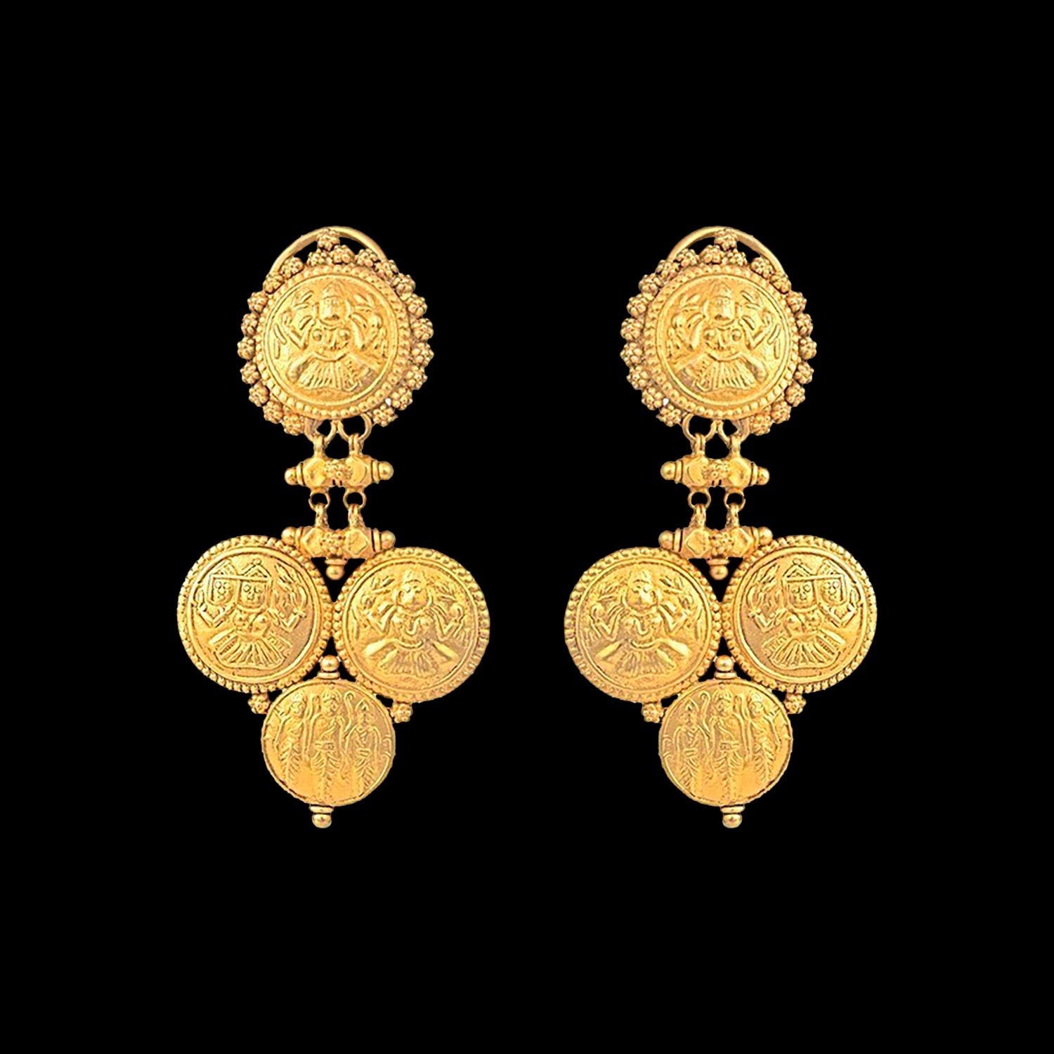 Temple Tranquil Gold Earrings