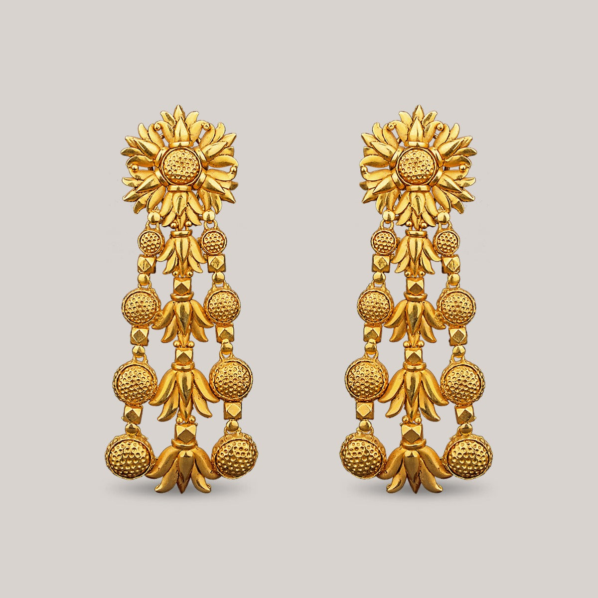 Stringed Gold Earrings