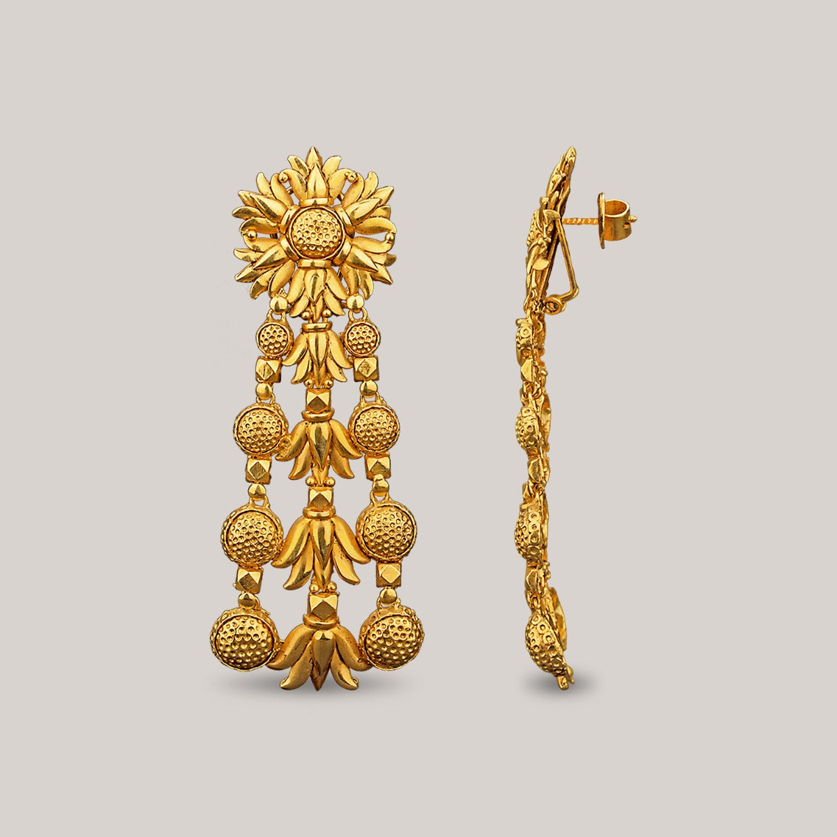 Stringed Gold Earrings