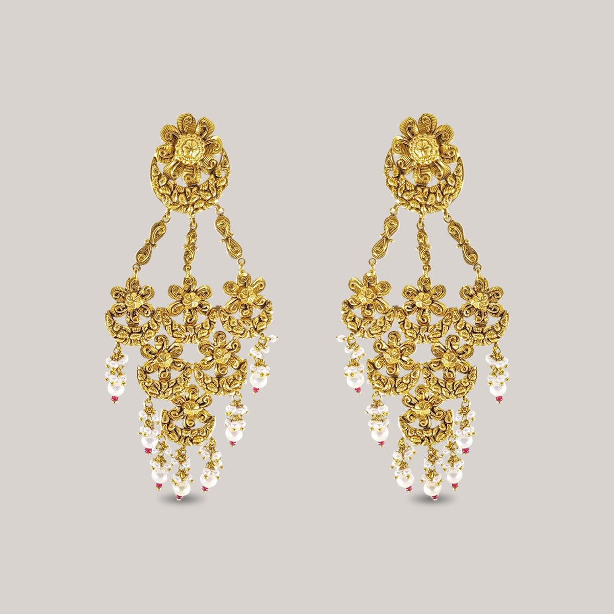 Archaic Rainy Gold Earrings