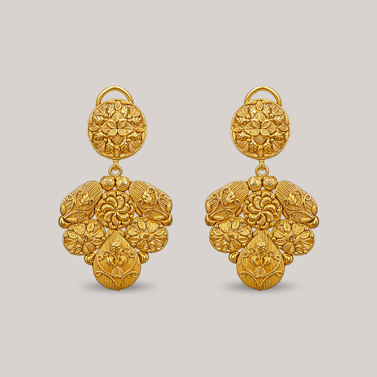 Bushy Branches Gold Danglers