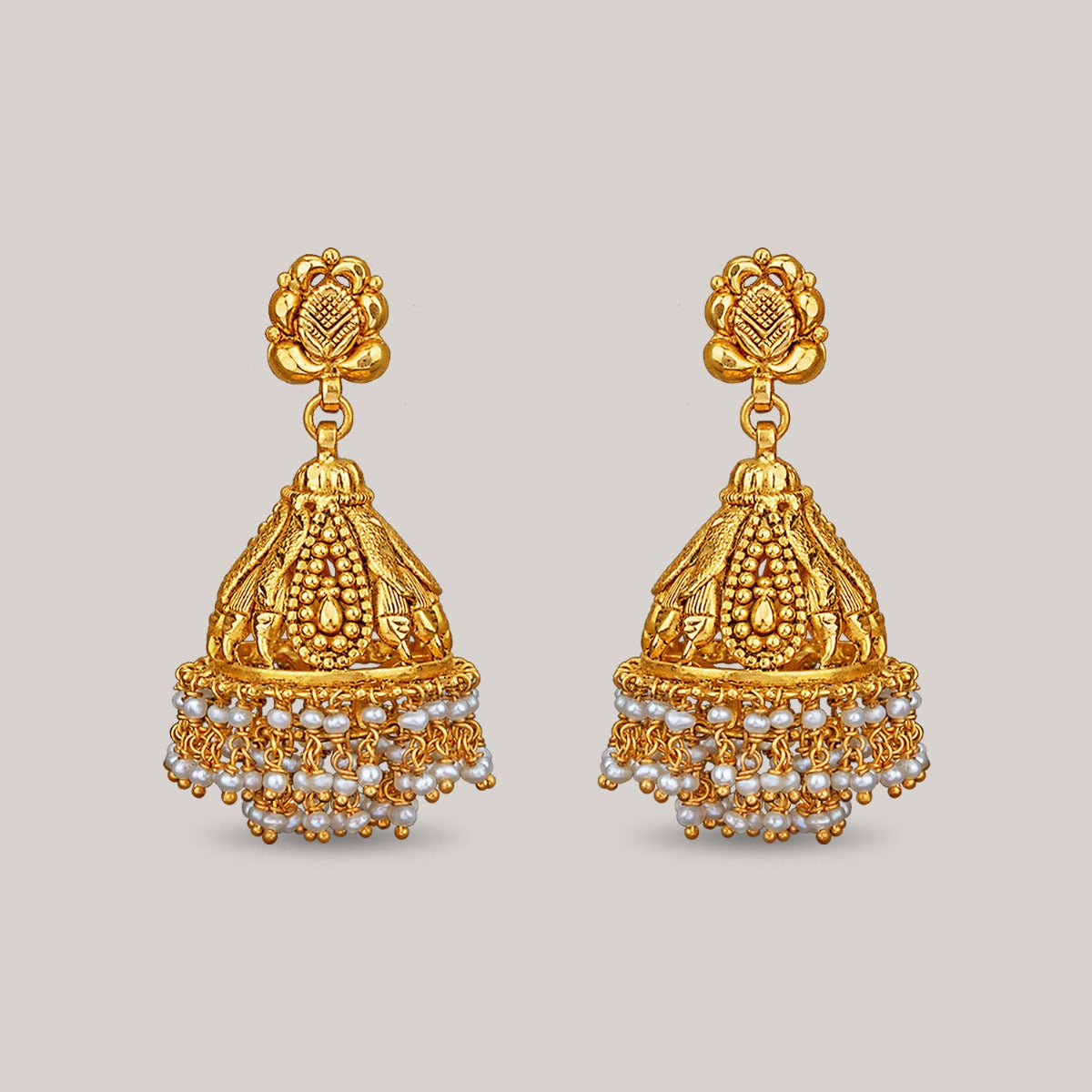 Tiny Intricate Motifs Jhumka