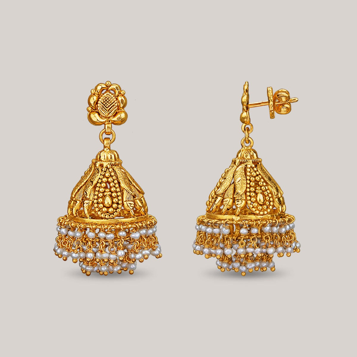 Tiny Intricate Motifs Jhumka