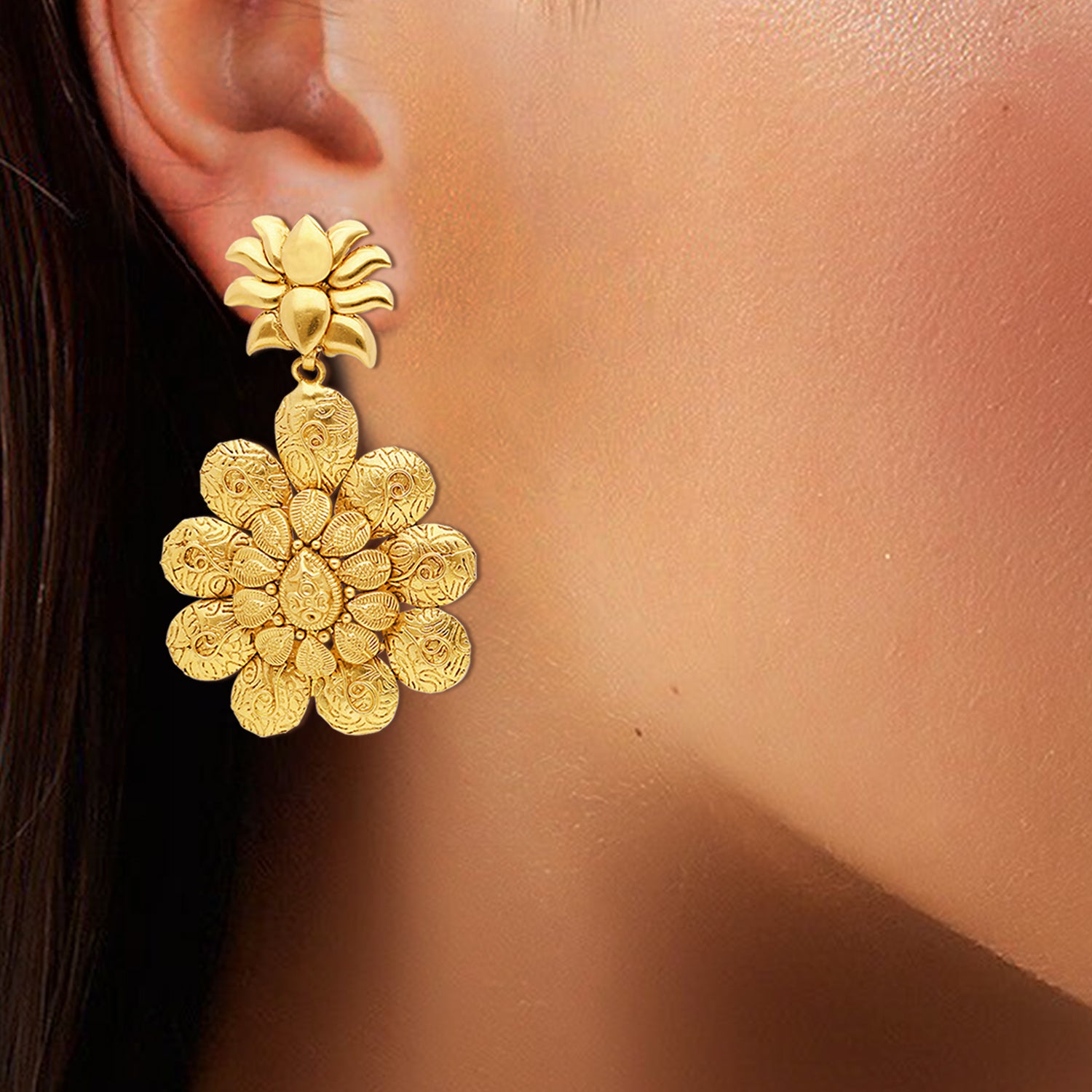 Anika Radiant Gold Earrings