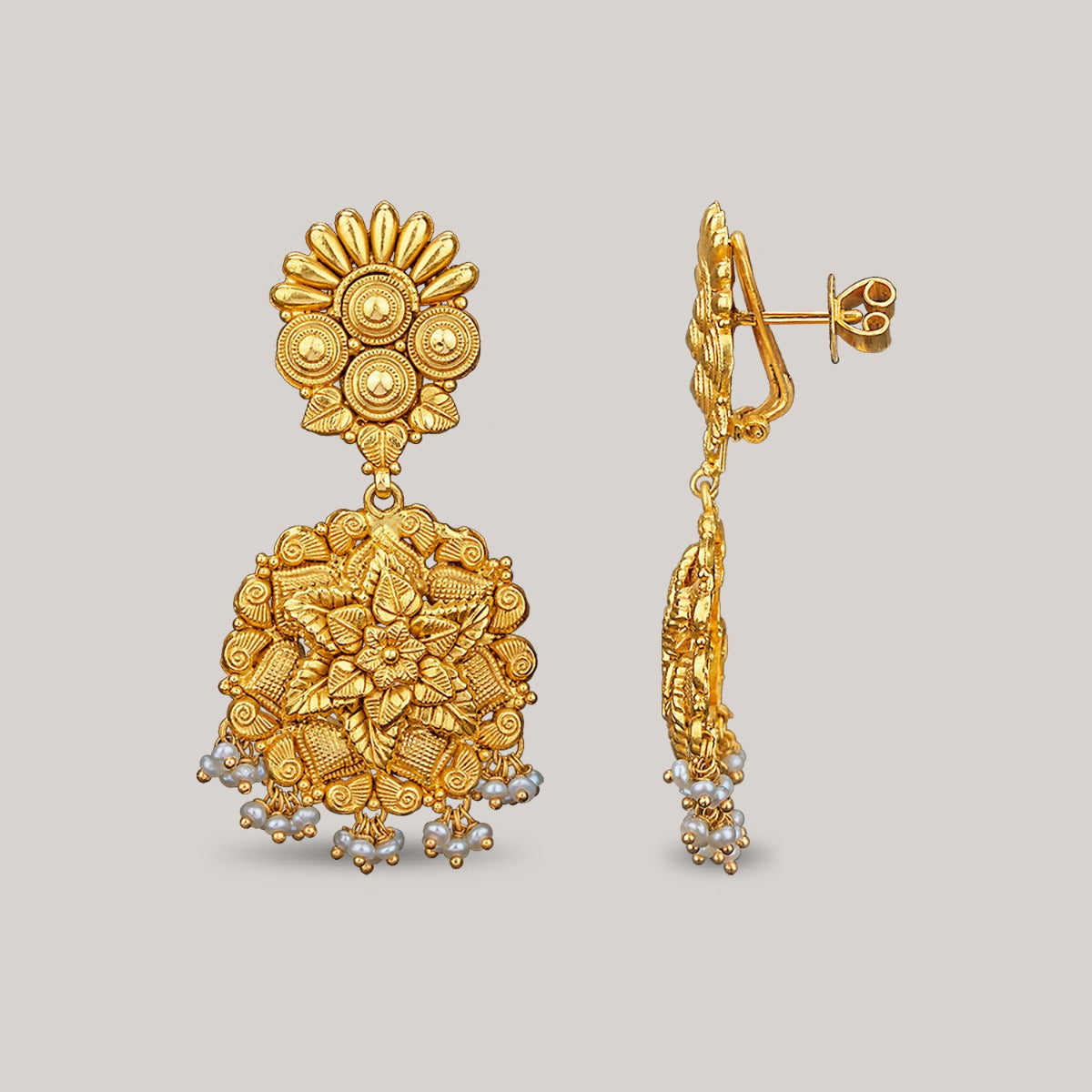 Rose Mist Gold Earrings