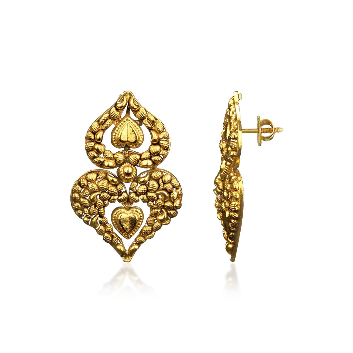 Temple Petal Gold Earrings
