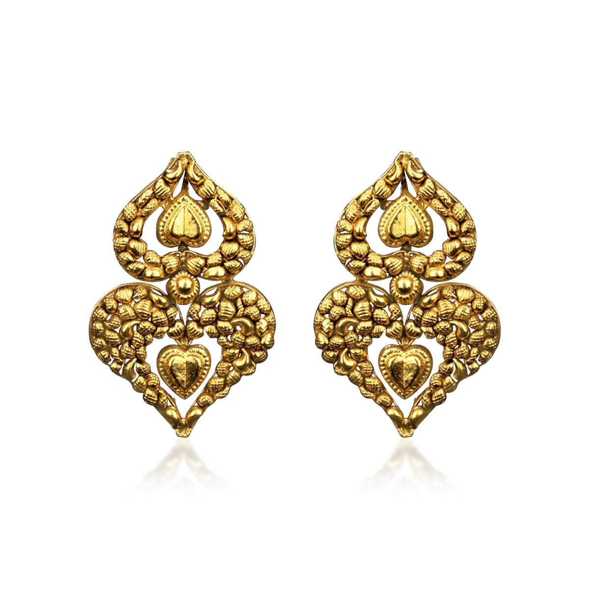 Temple Petal Gold Earrings