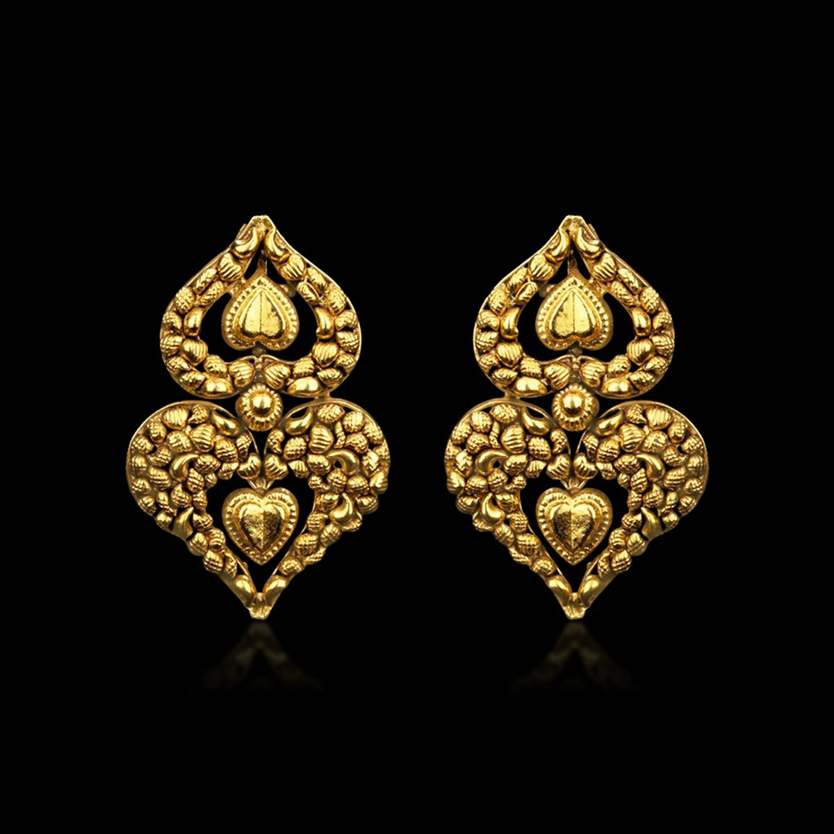 Temple Petal Gold Earrings