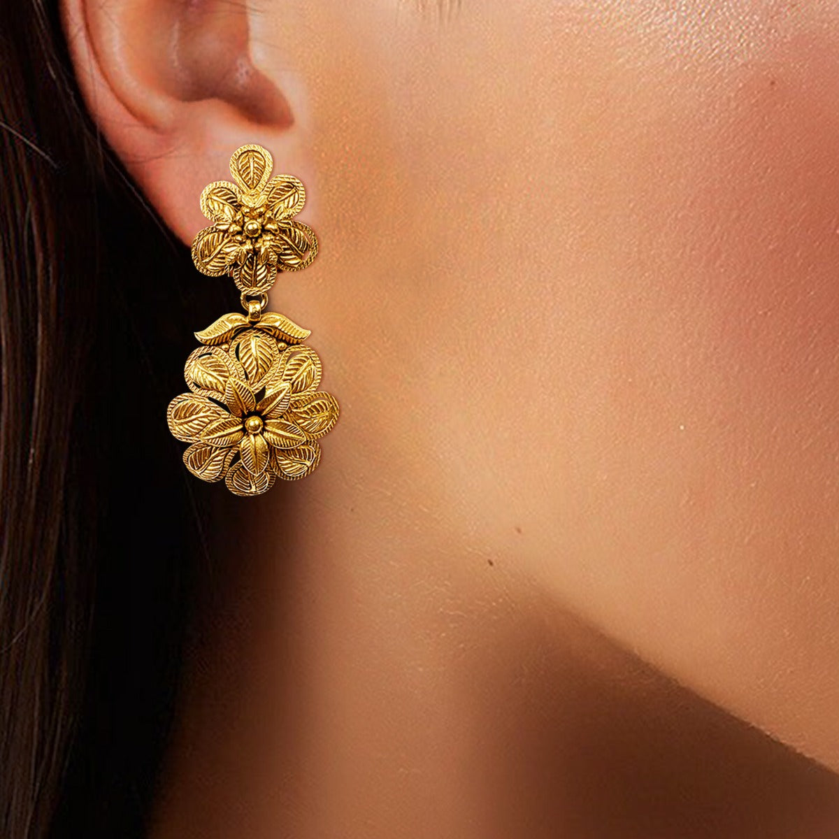 Vasantika Gold Earrings