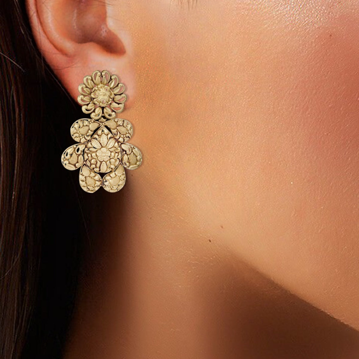 Filigree Gold Earrings