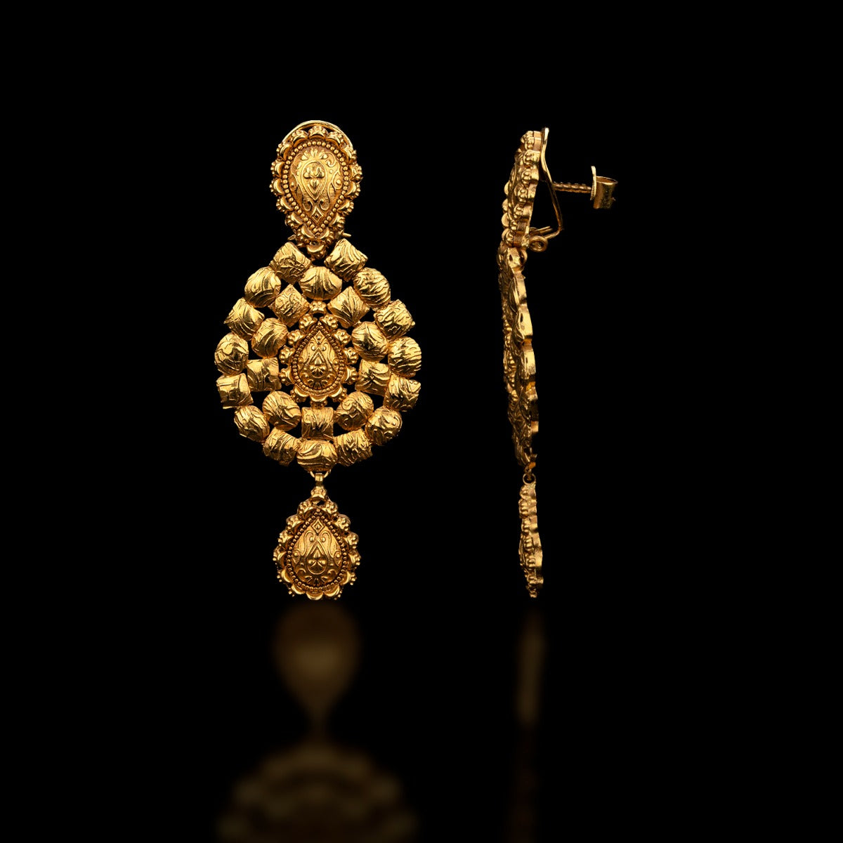 Round Robin Gold Earrings
