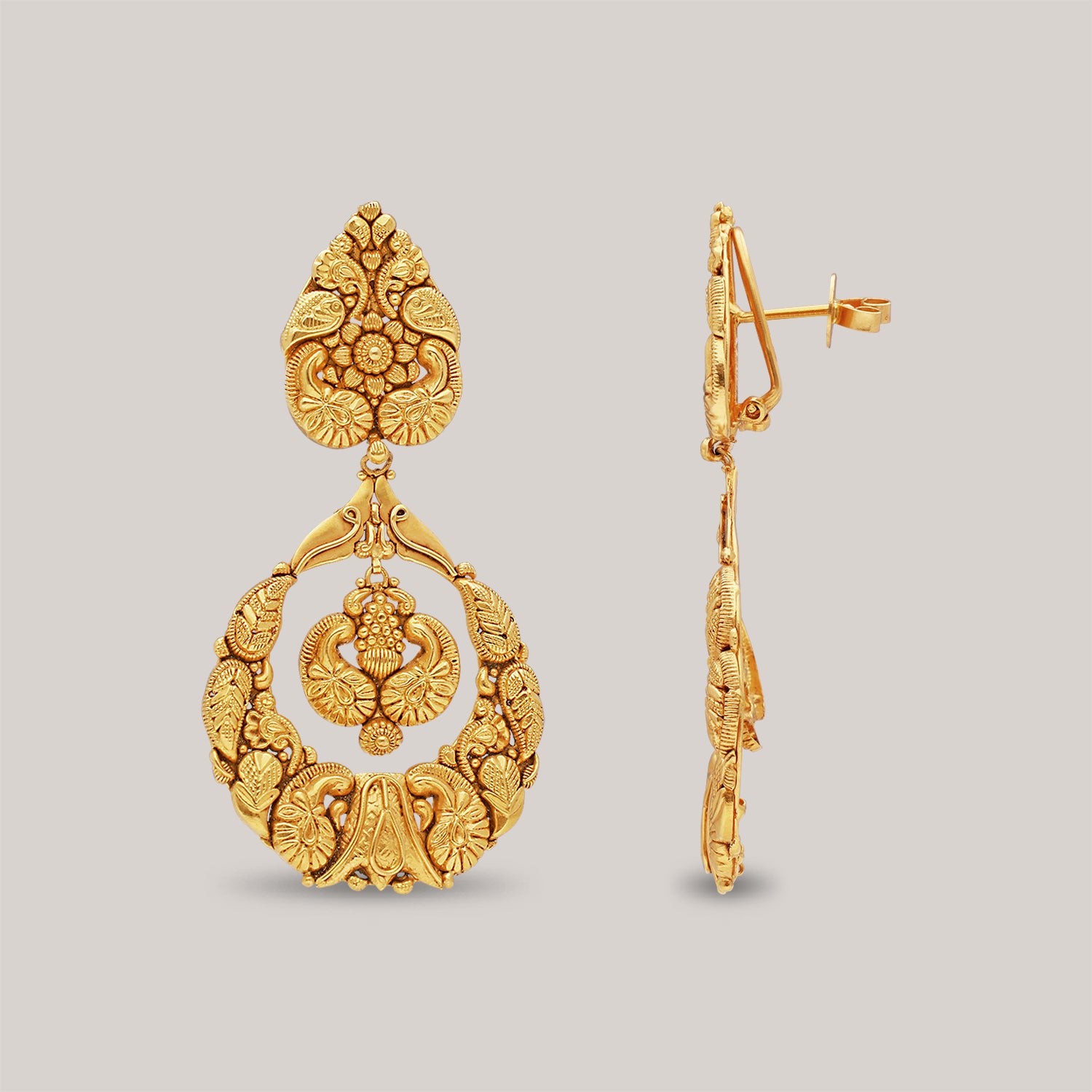 Diya Light Gold Earrings