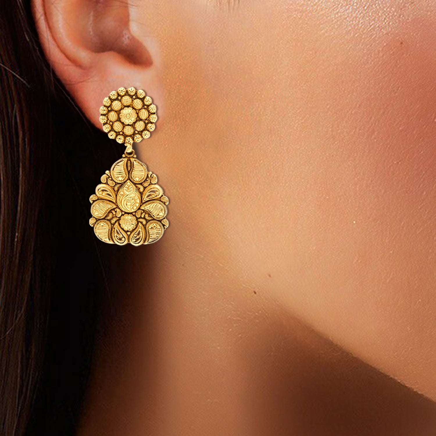 Majestic Shreya Gold Earrings