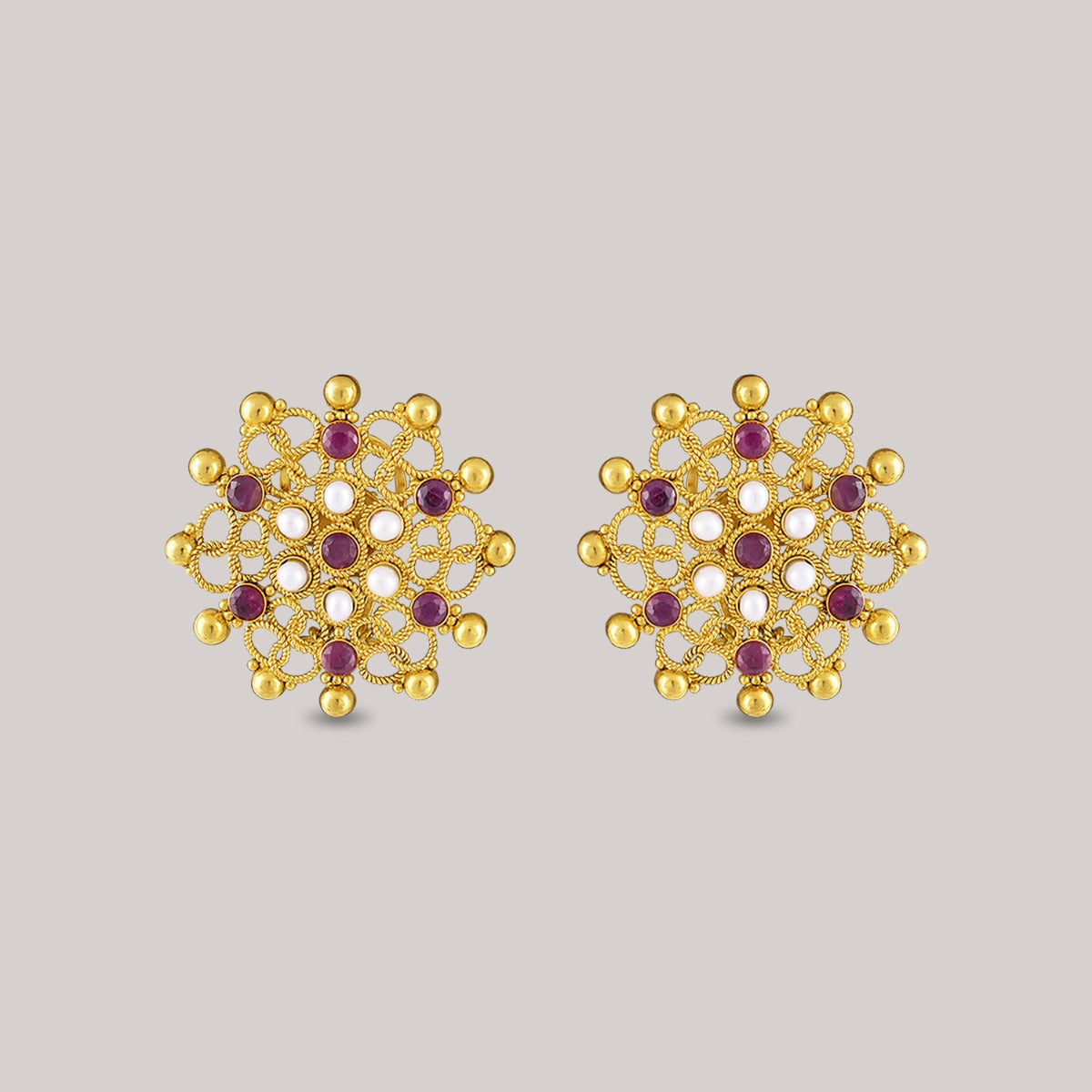 Rangoli Gold Earrings