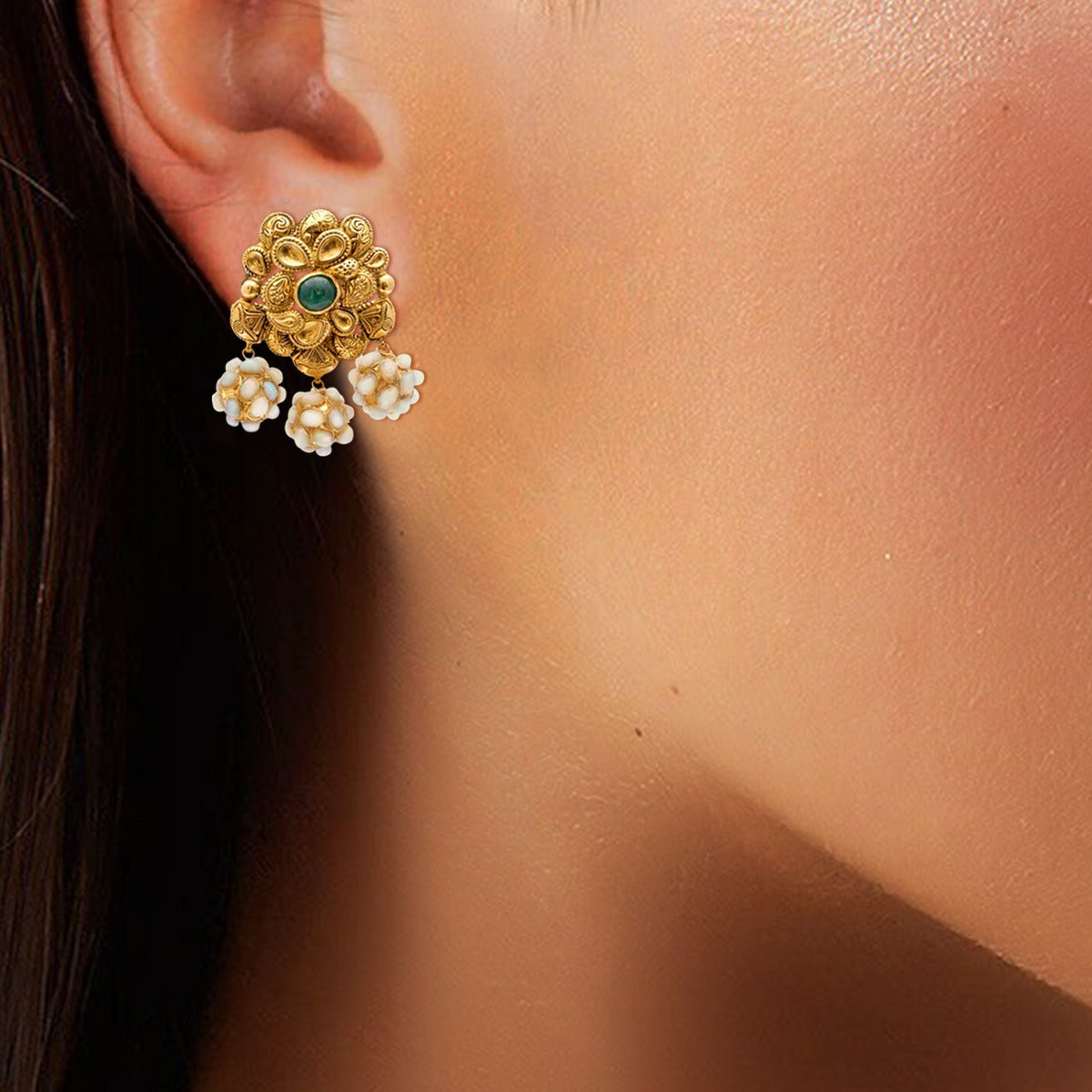 Ishtar's Tears Gold Earrings