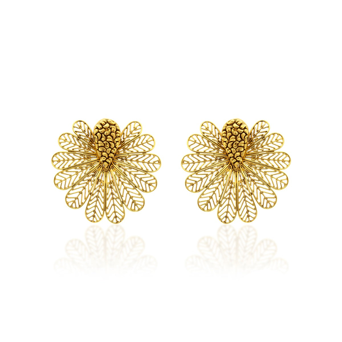 Butterfly Inspired Gold Earrings