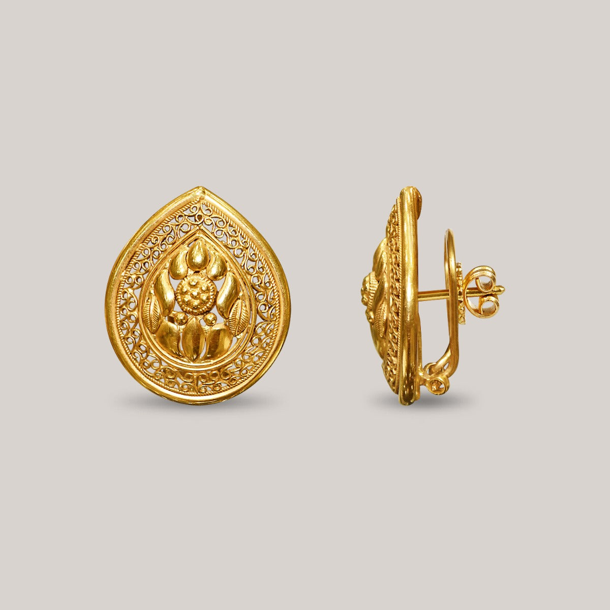 Dewy Drop Gold Earrings