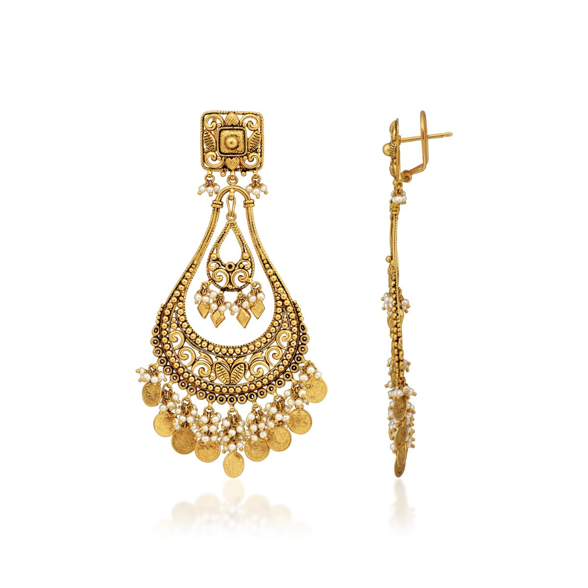 Elegant Long Gold Chandbali