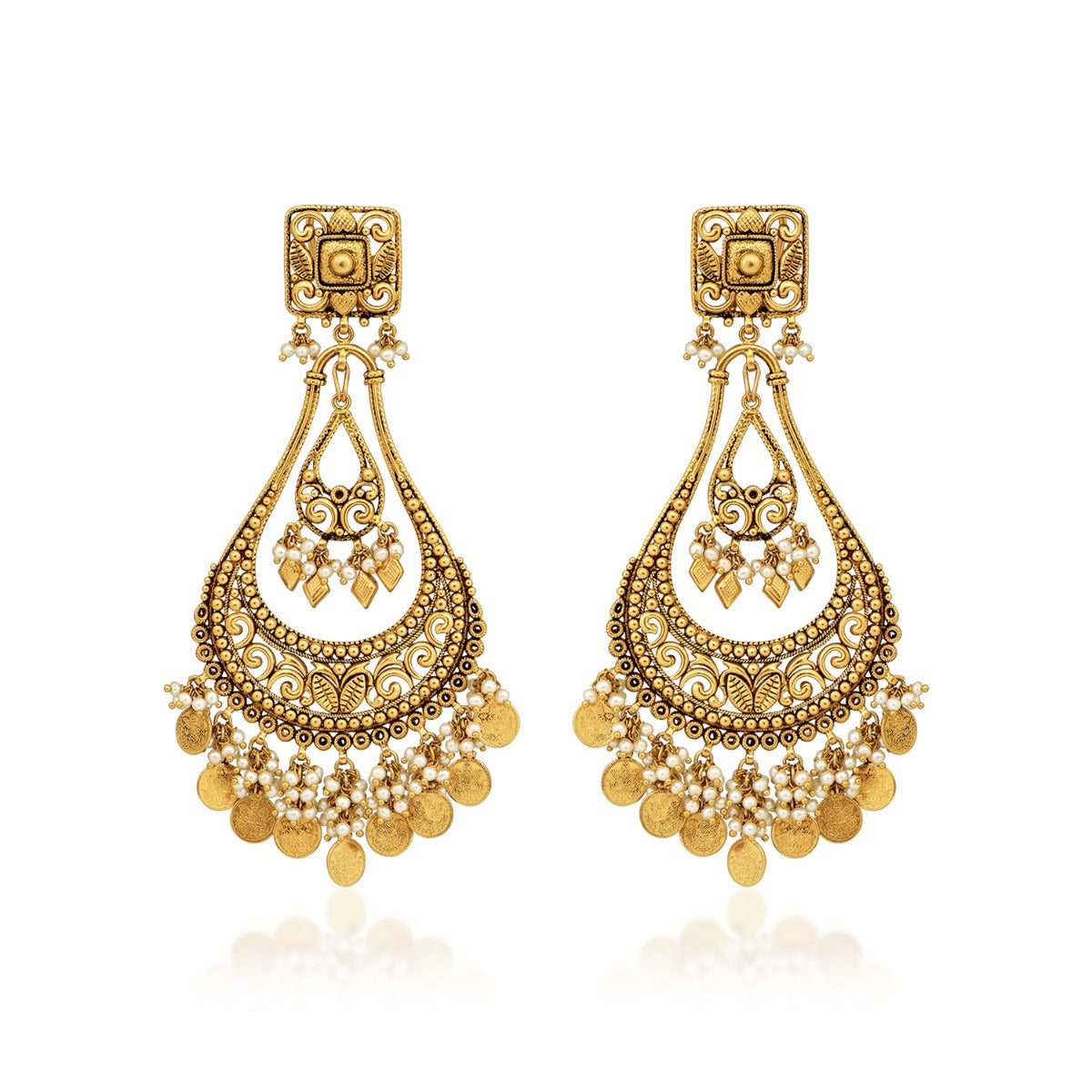 Elegant Long Gold Chandbali
