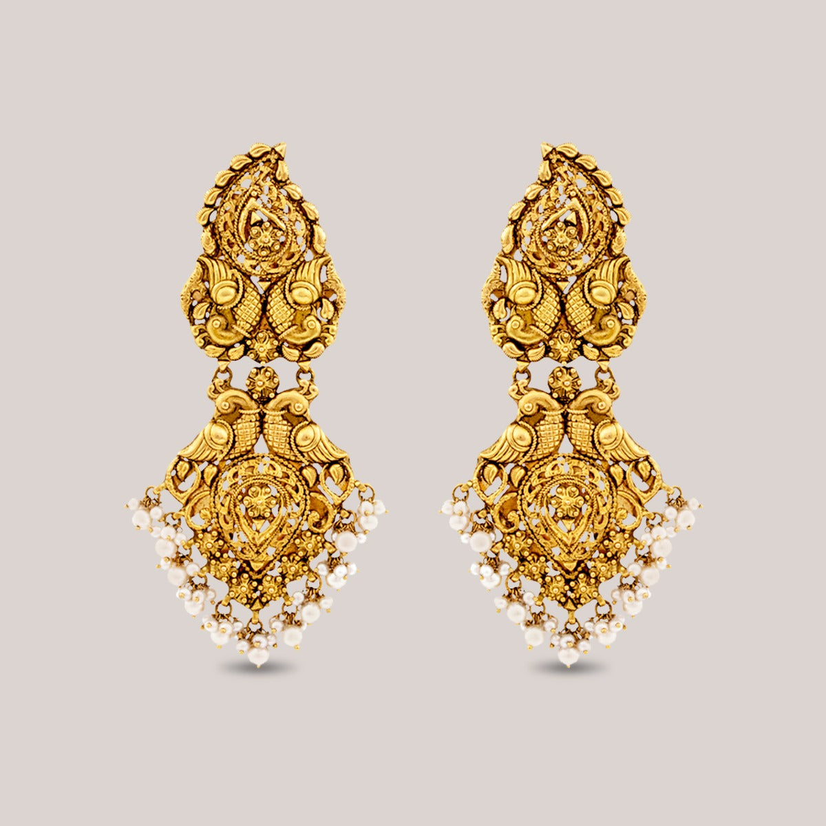 Swarna Mukta Gold Earrings
