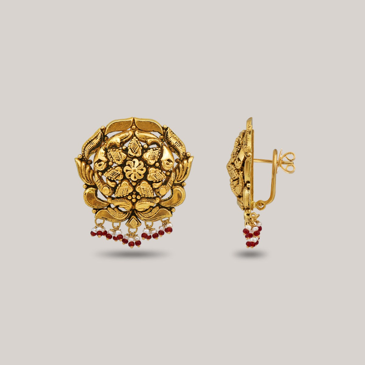 Regent Intricate Gold Earrings