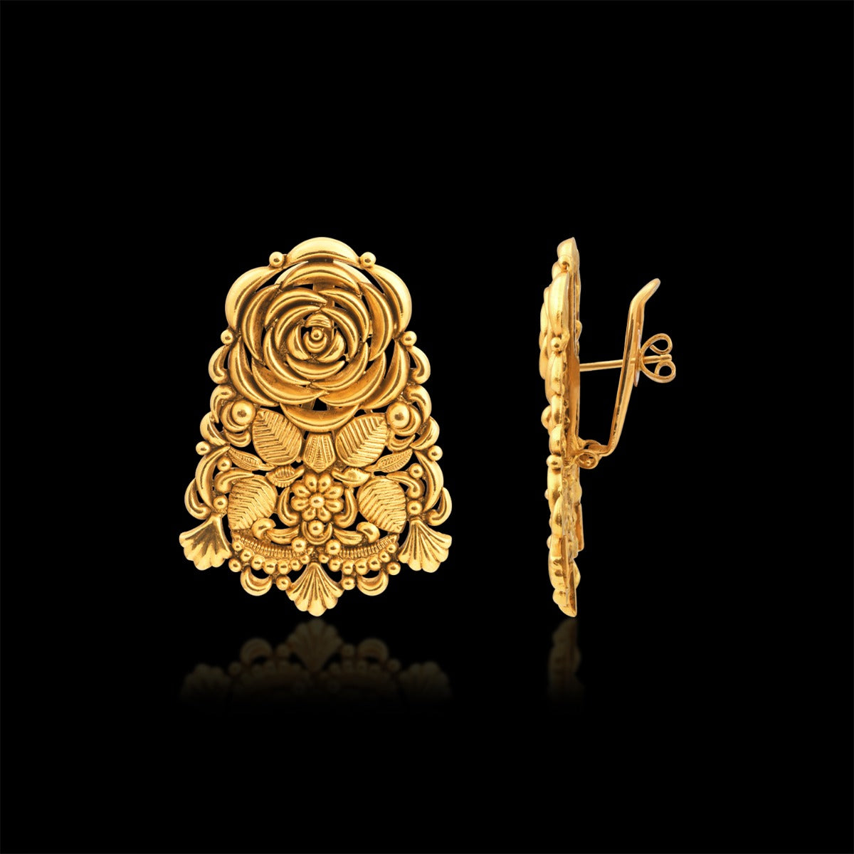 David Austin Rose Gold Earrings