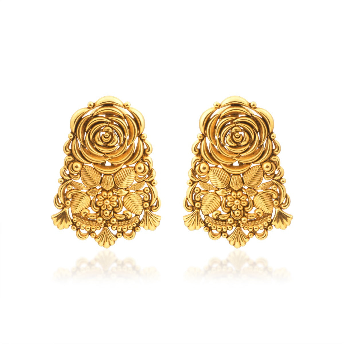 David Austin Rose Gold Earrings