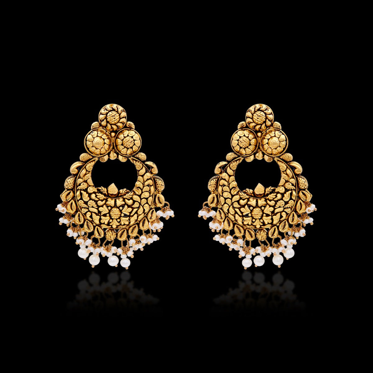 Jhumka Style Gold Choker Set