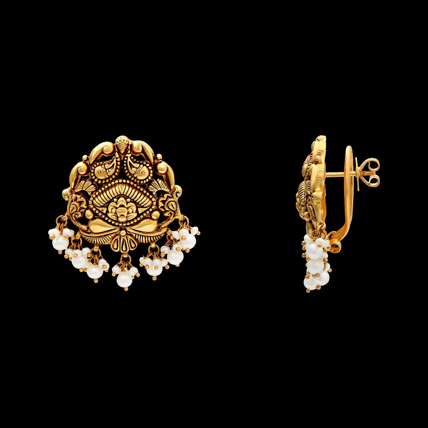 Divine Blossom Gold Earrings