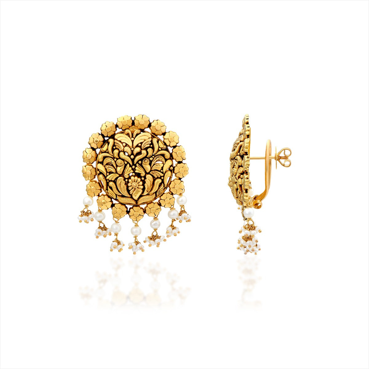 Arching Petals Gold Choker Set