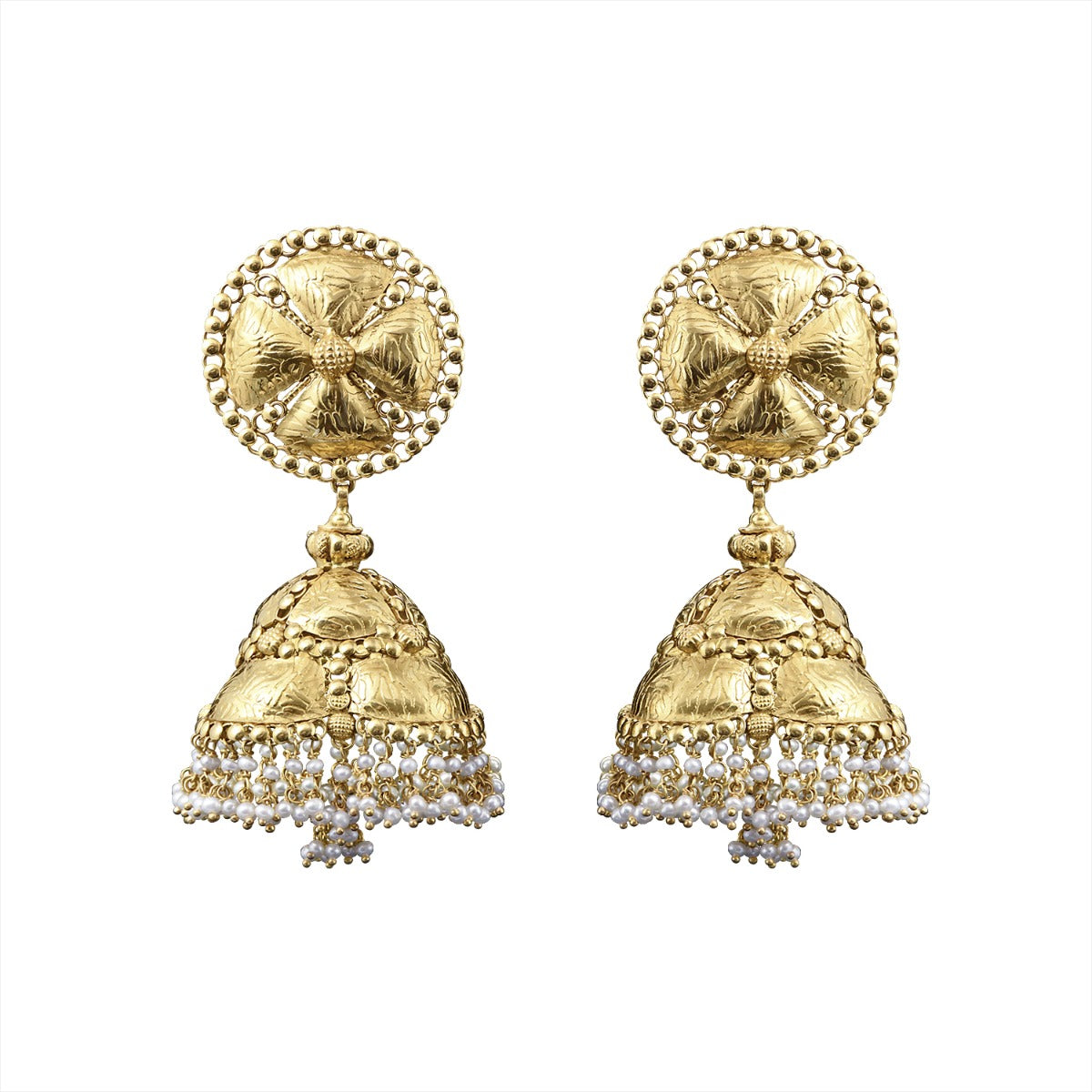 Puffy Light Gold Jhumka