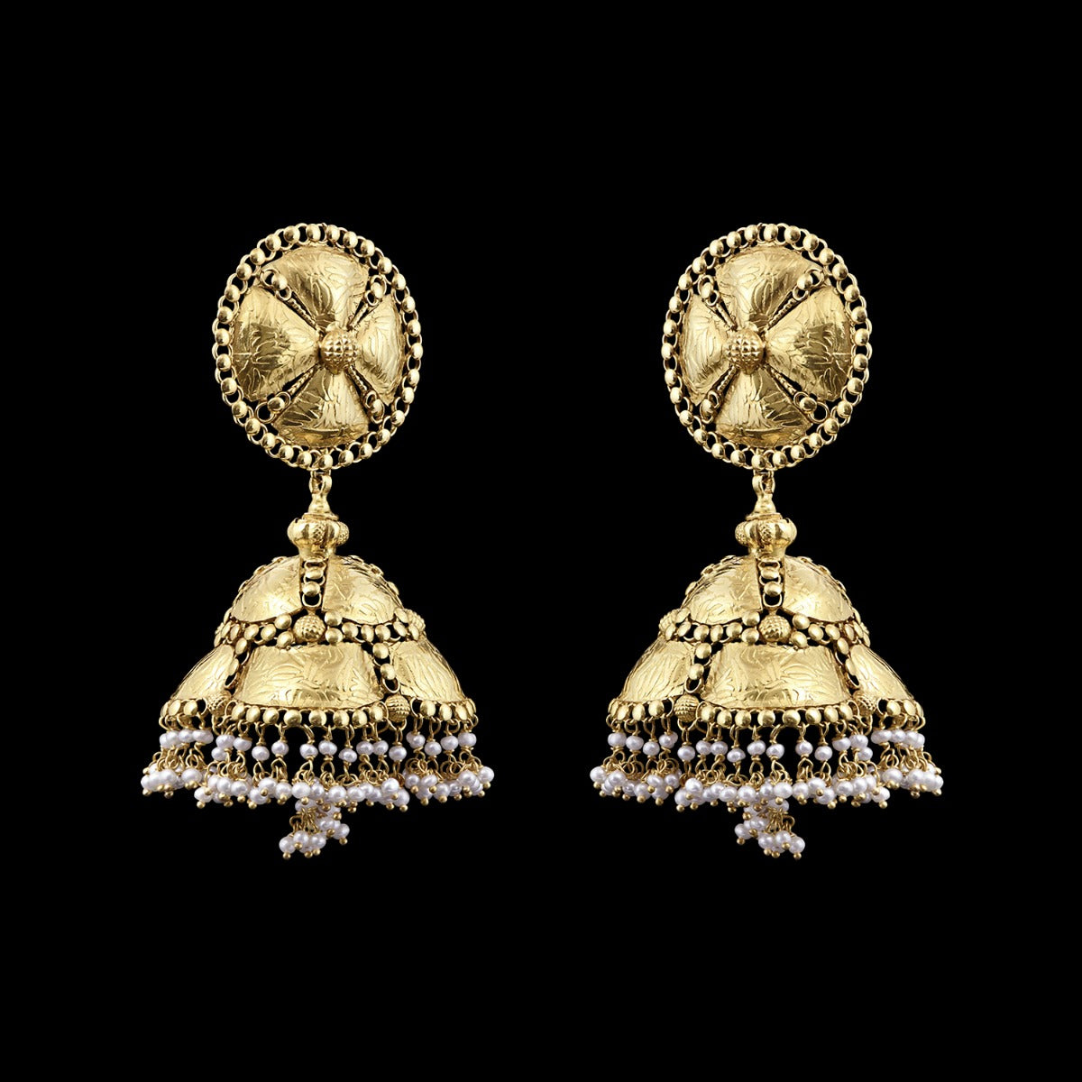 Puffy Light Gold Jhumka