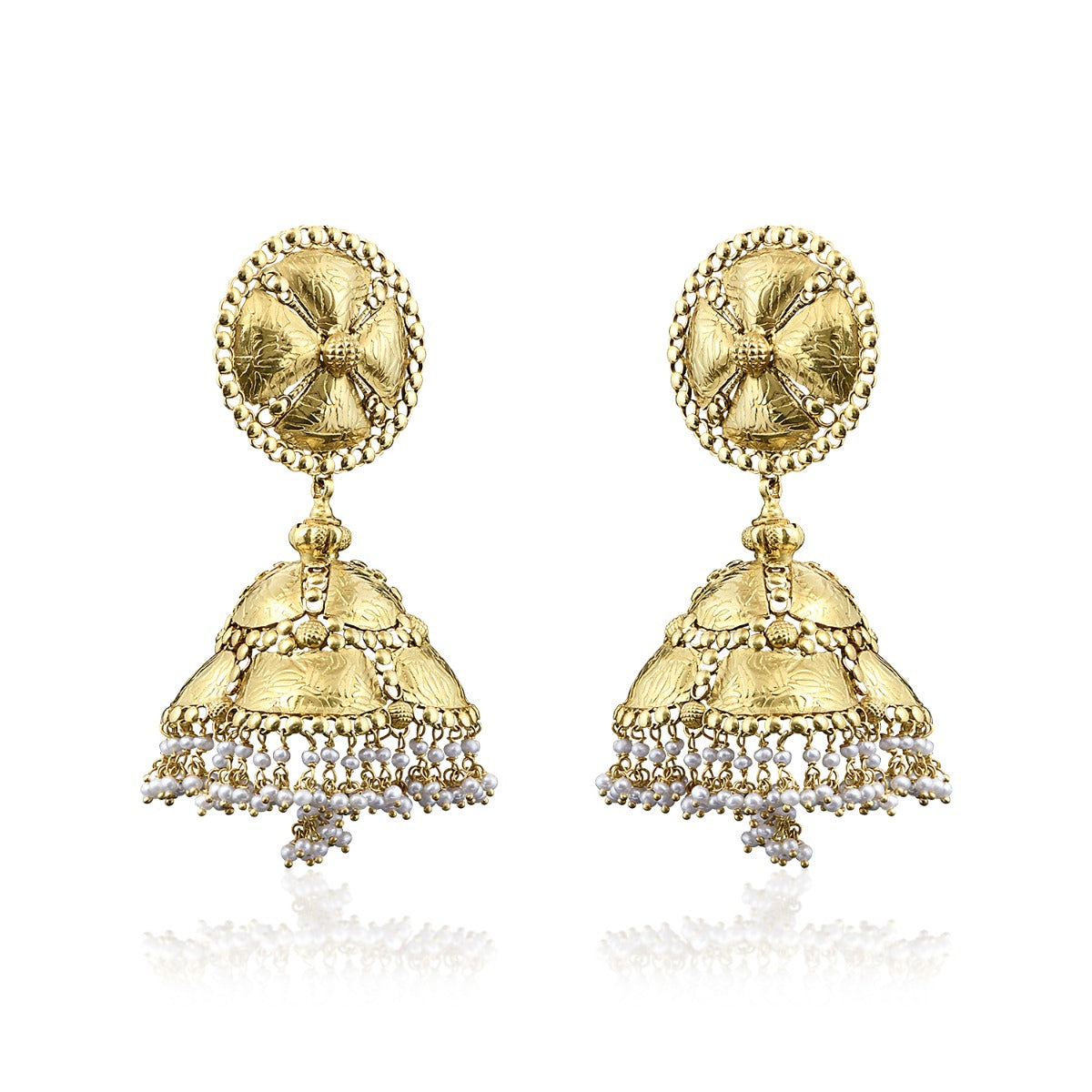 Puffy Light Gold Jhumka