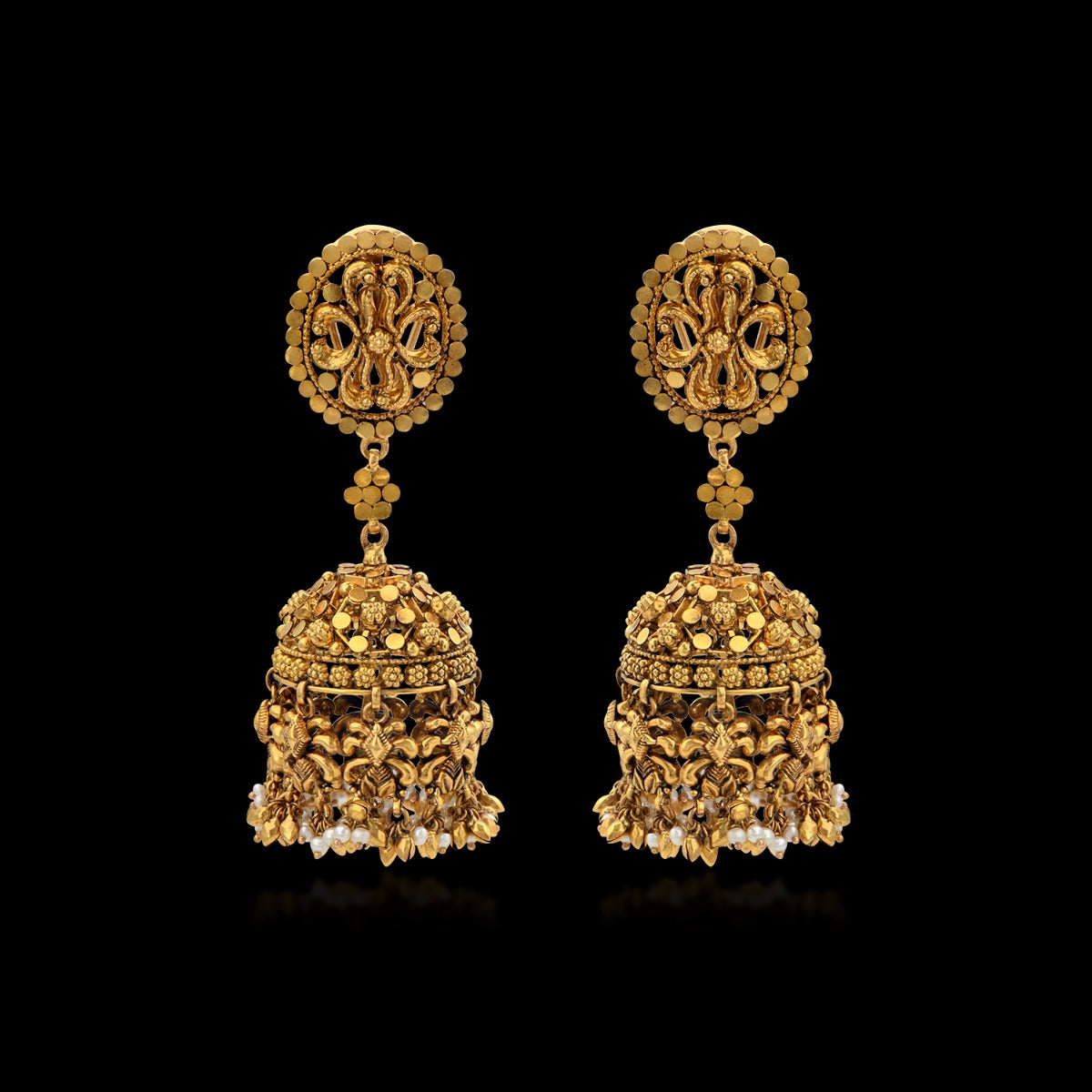 Oval Bell Gold Jhumka