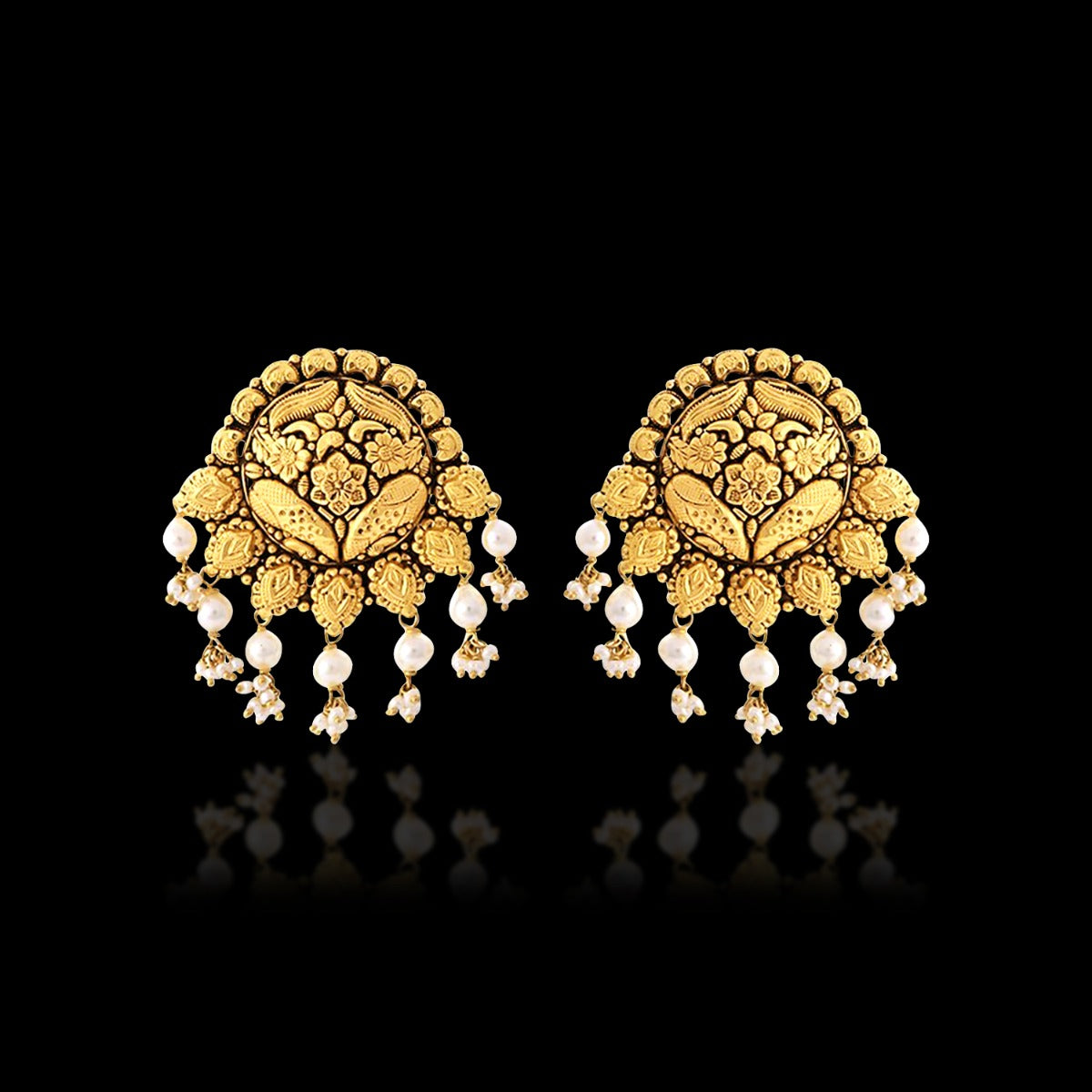 Sunlit Elegance Gold Earrings