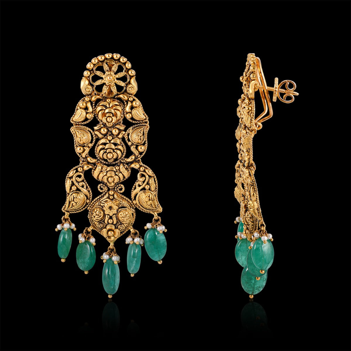 Emerald Gold Necklace Set