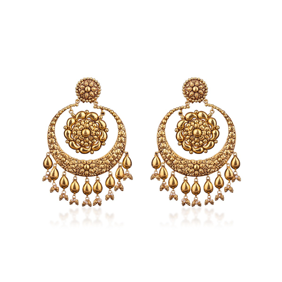 Peony Gold Chandbali