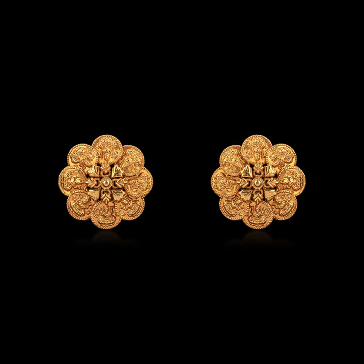 Coined Round Earrings