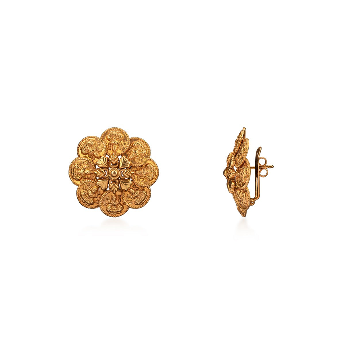 Coined Round Earrings