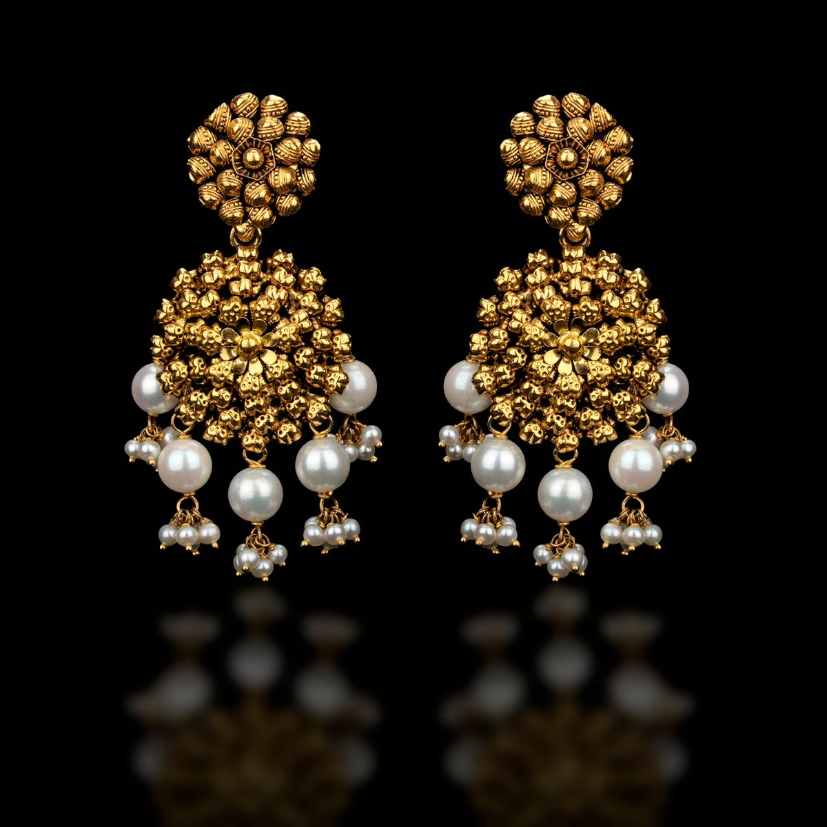 Bushy Gold Earrings