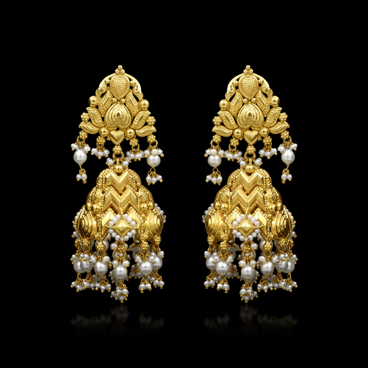 Gold Temple Dome Jhumka