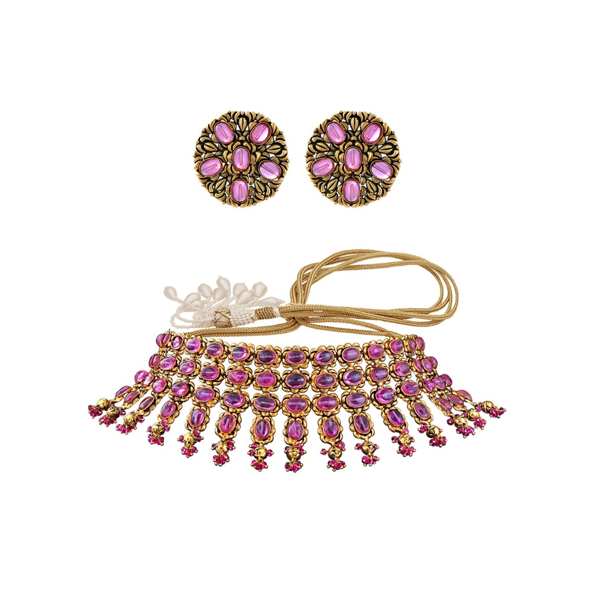 Cambre Tourmaline Gold Choker Set