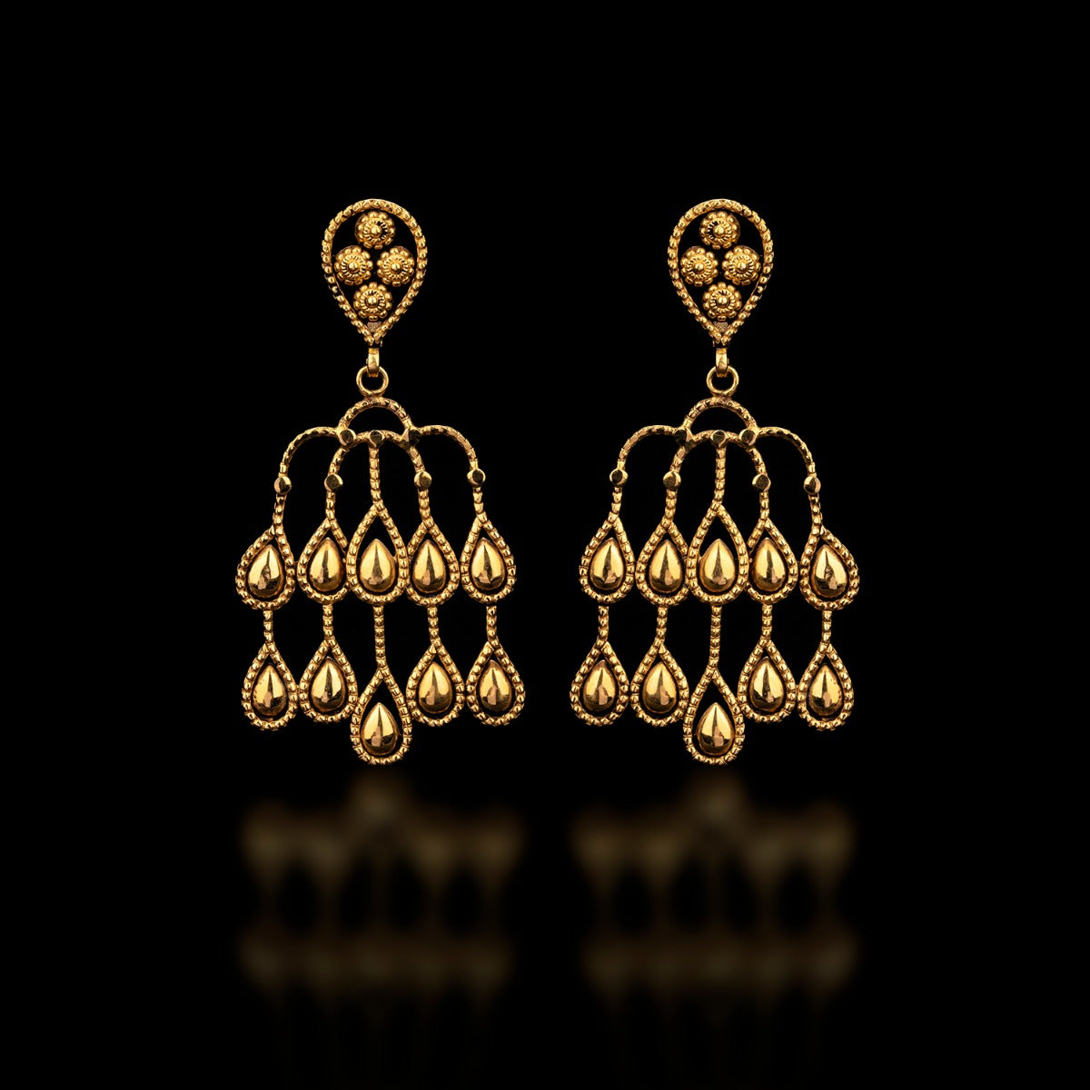 Fountain Gold Earrings